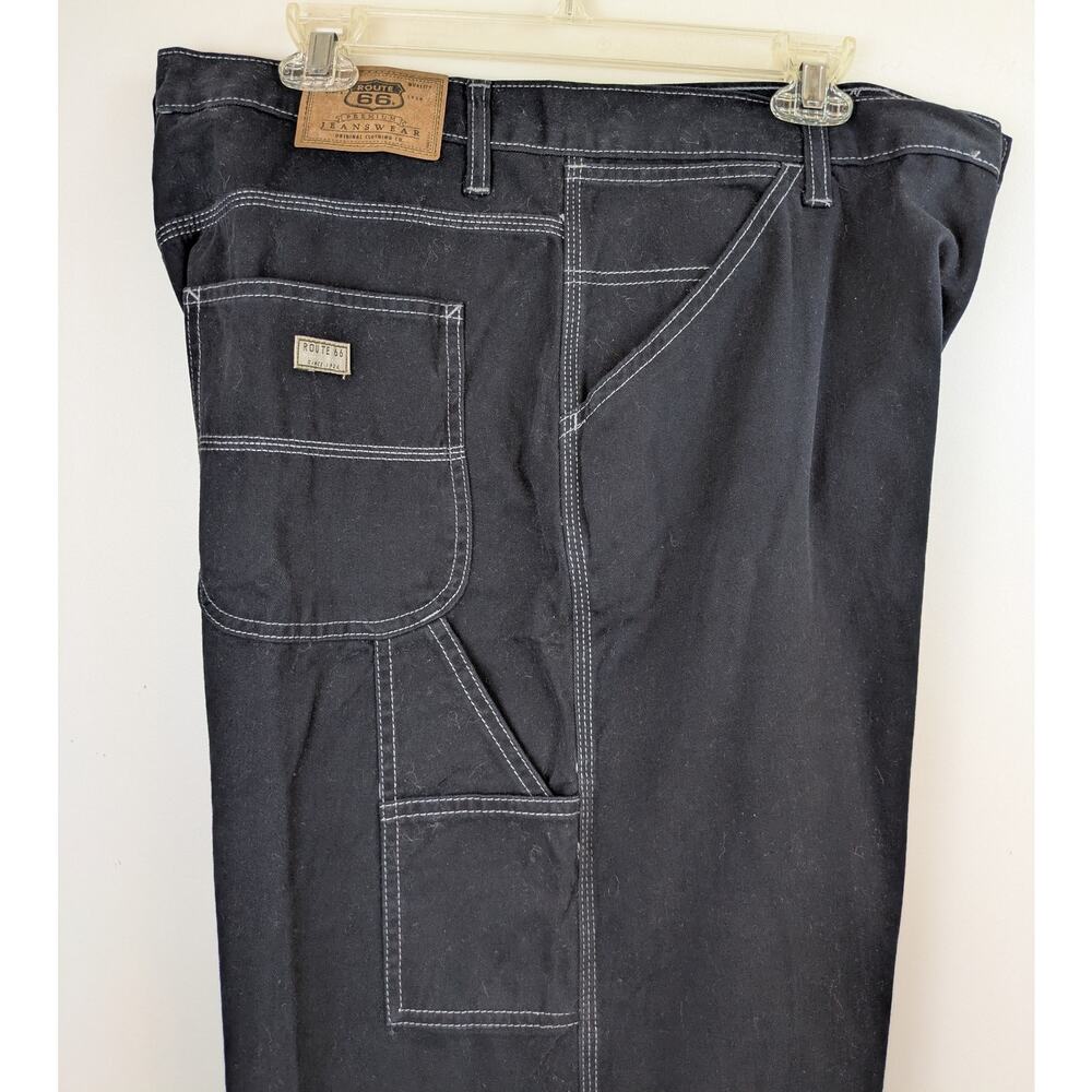Route 66 Y2K Carpenter Jeans Junior 17/18 Black Wide Leg Streetwear Vintage NEW - Picture 6 of 12